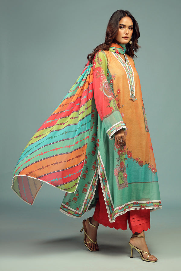 Afsaneh Shirt With Dupatta ( 2 Pc)