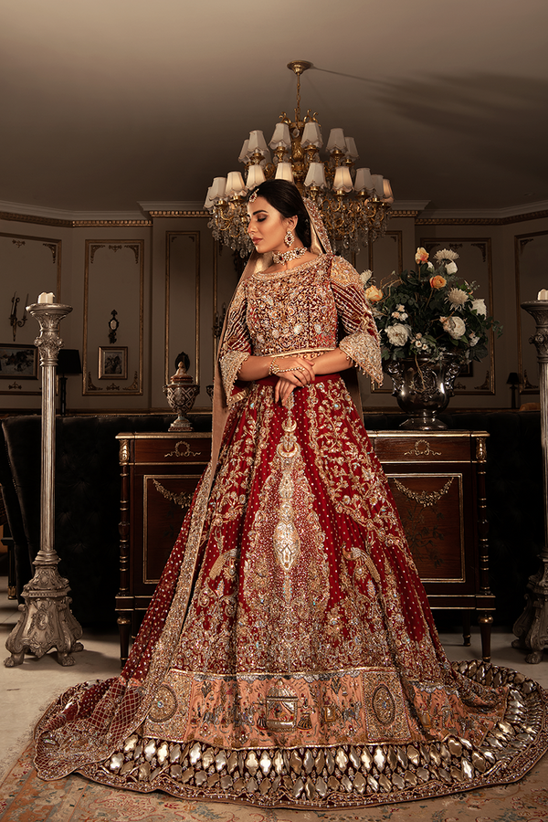 Maroon Nikkah Red Traditional Pakistani Wedding Dresses Bridals Wardha Saleem Maroon Nikkah Red Traditional Pakistani Wedding Dresses Bridals Wardha Saleem