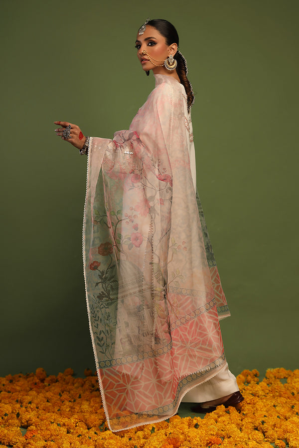 Aks - Digital Printed Organza Dupatta