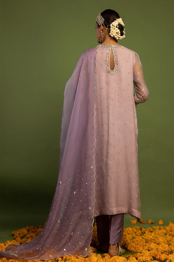Saraab - Lilac - Formal Dupatta (As Pic)